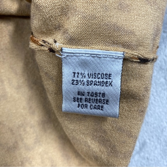 Cache Leopard Print Double Zip Jacket Cardigan Size M Y2K - Picture 7 of 8